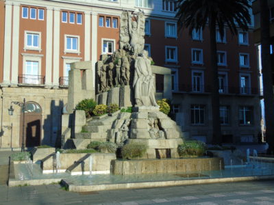 Monumento a Curros Enríquez en A Coruña.